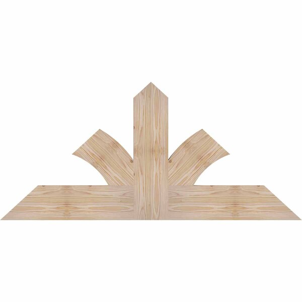 Ekena Millwork Richland Smooth Timber Gable Bracket, Douglas Fir, 48"W x 22"H x 1 1/2"D x 5 1/2"F, 11/12 Pitch GBW048X22X0206RIC00SDF - main